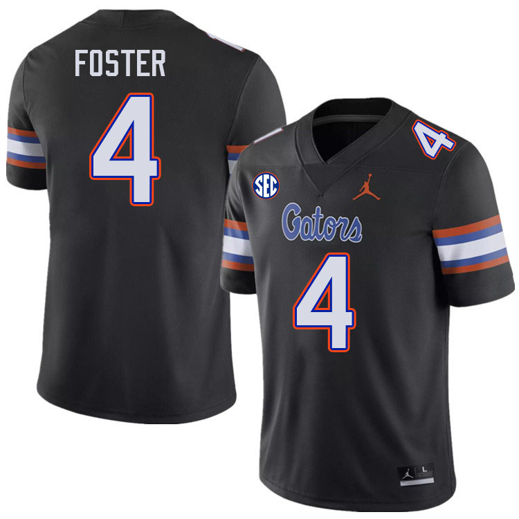 Men #4 Teddy Foster Florida Gators College Football Jerseys Stitched-Black